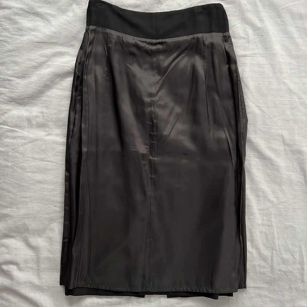 Blumarine Silk & Satin High Waist Elegant Evening Midi Skirt & Belt Womens 6 M - Picture 13 of 16